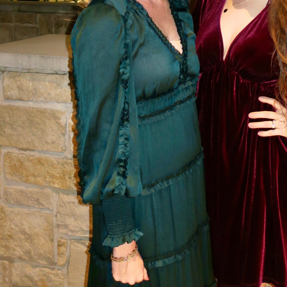 Long green dress